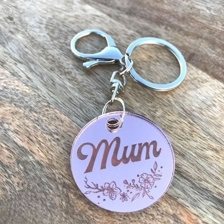 Mum Flower Key Ring
