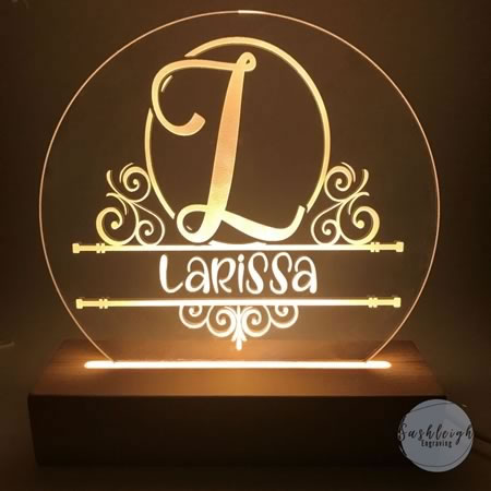 Initial and Name LED Night Light