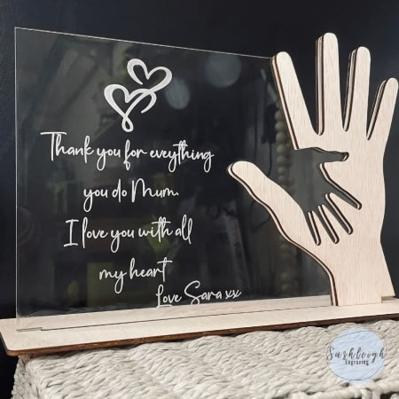 Thank you Gift with Hands Personalised