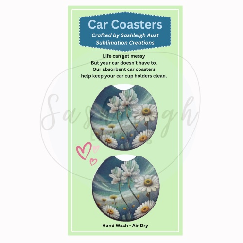 Daisy Car Coasters