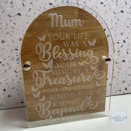 Your Life was a Blessing Plaque