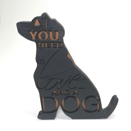 All you need is Love and a Dog Plaque
