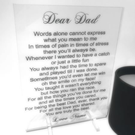 Dear Dad Plaque