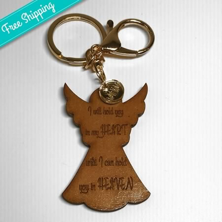Angel Key Ring - I will hold you in my Heart