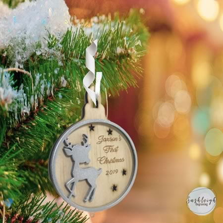 First Christmas Tree Deer Ornament