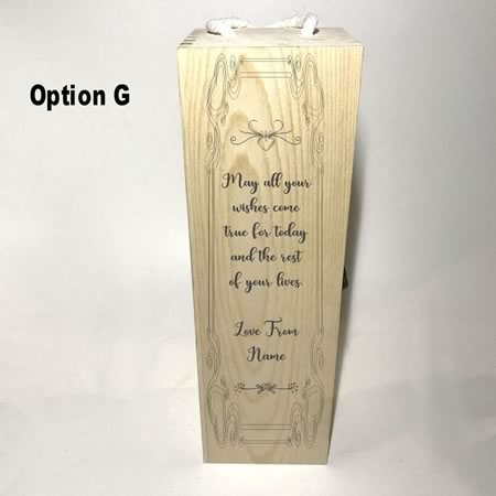 Customised Wedding Gift Wine Box