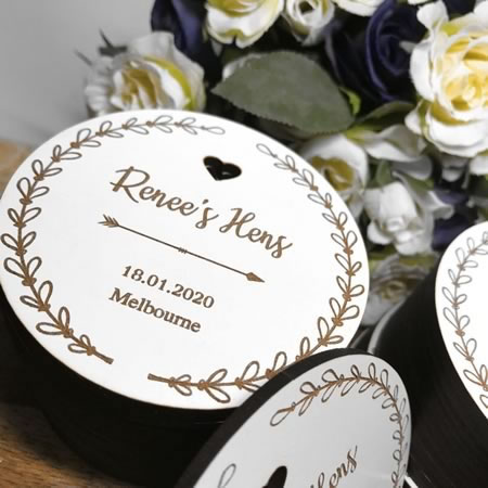 Personalised Hens Invitation Discs