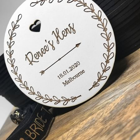 Personalised Hens Invitation Discs