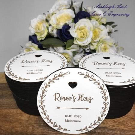 Personalised Hens Invitation Discs