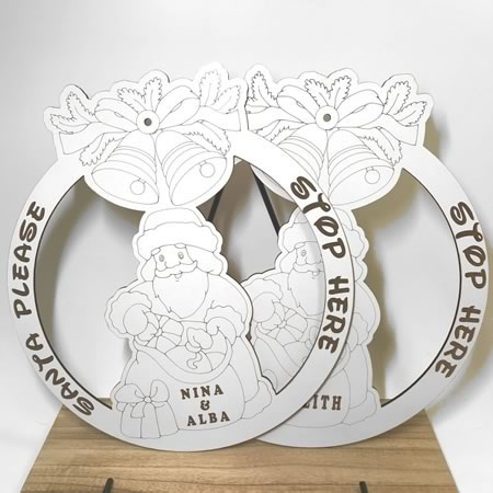 Door Hanger - Santa Please Stop Here Sign