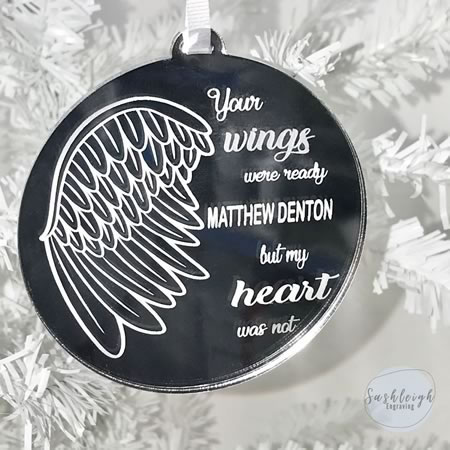 Memorial Ornament - Your Wings were Ready