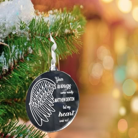 Memorial Ornament - Your Wings were Ready