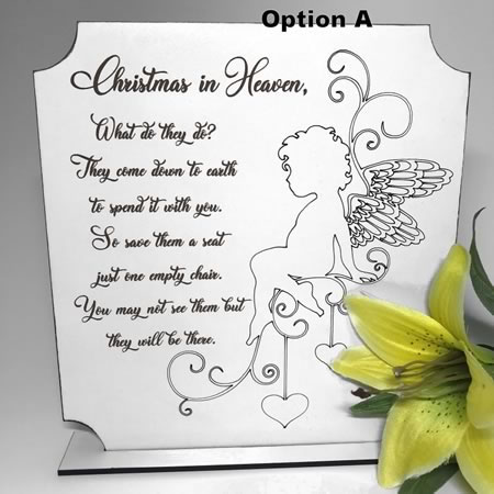 Christmas in Heaven Plaque