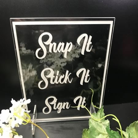 Snap It Stick It Sign It Plaque