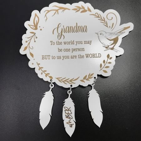 Grandma Plaque with Grandkids