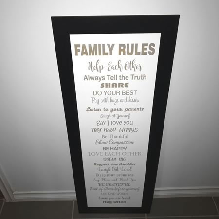Family Rules Sign