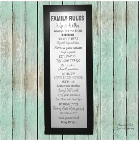 Family Rules Sign