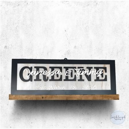 Personalised Family Name Sign
