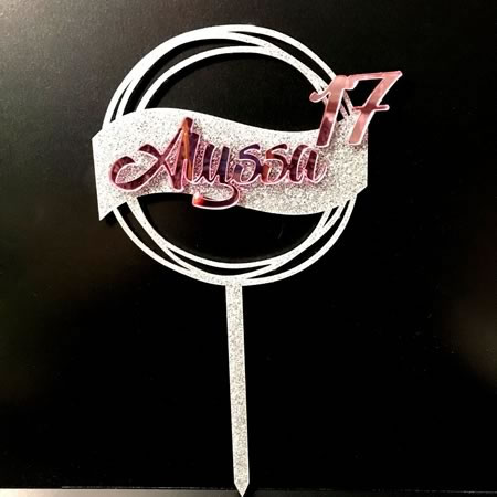 Re-usable Sparkle Cake Topper