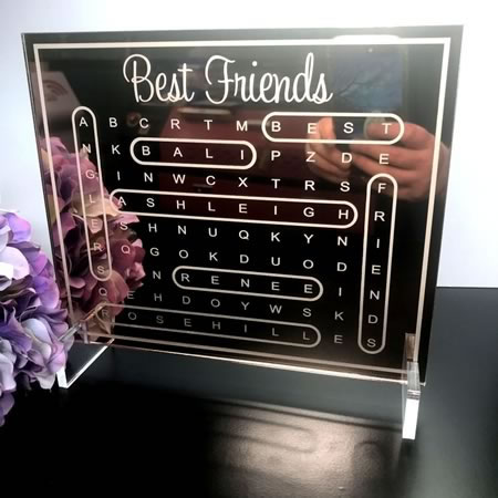 Word Search Best Friends Plaque