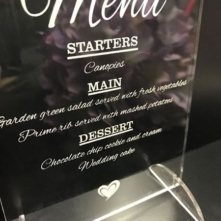 Menu Sign