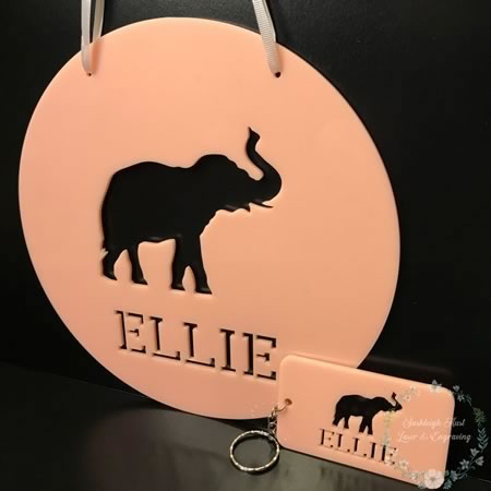Kids Personalised Name Signs and Keyring