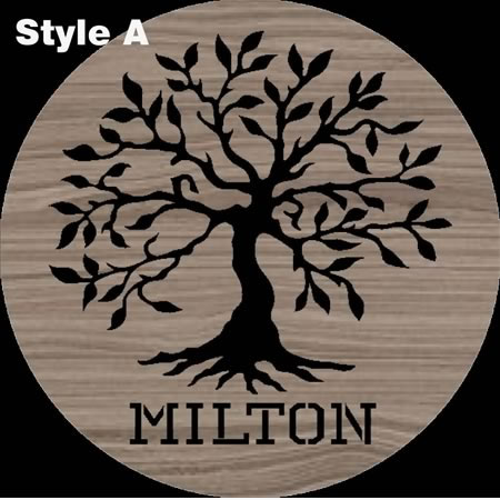 Family Name Personalised Sign with Tree
