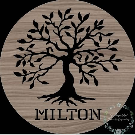 Family Name Personalised Sign with Tree