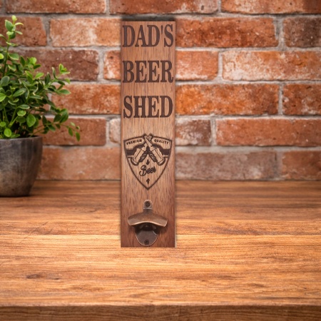 Dads Beer Shed Sign with Bottle Opener