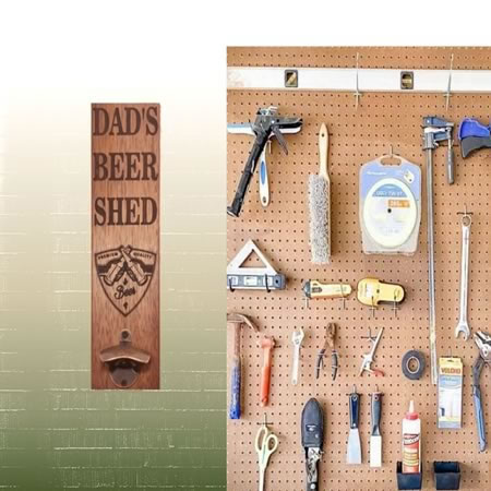 Dads Beer Shed Sign with Bottle Opener