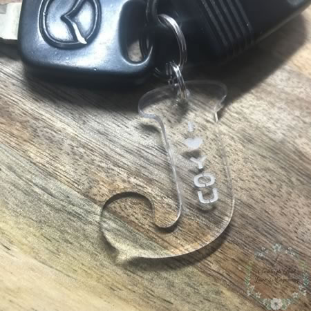 Initial with I Love You Key Ring