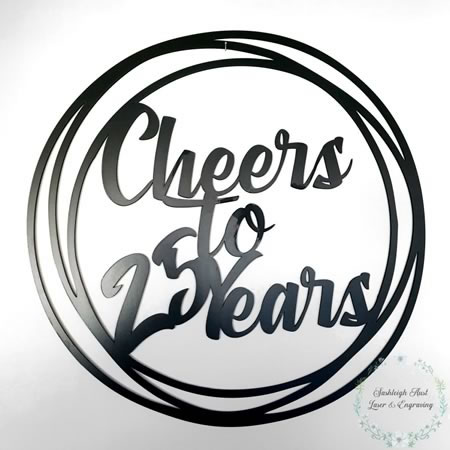 Cheers to Age Rustic Circle Hoop