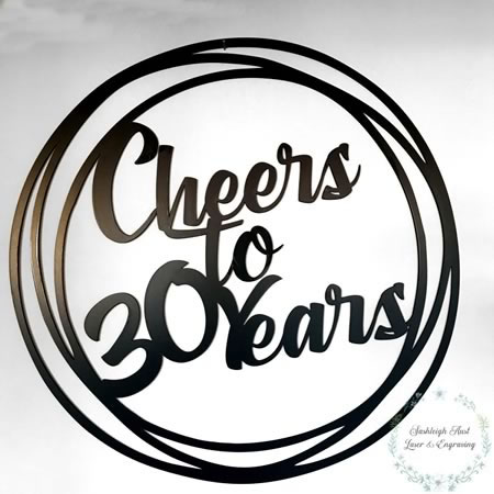 Cheers to Age Rustic Circle Hoop