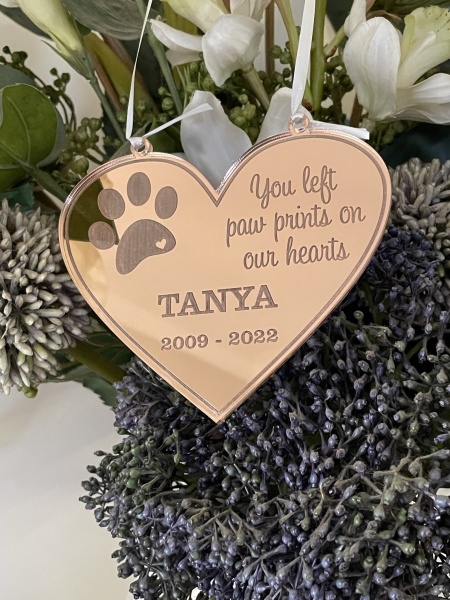 Memorial Ornament - You Left Paw Prints on Our Hearts