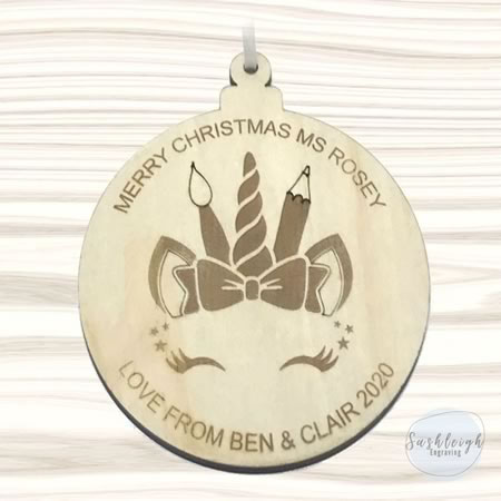 Teacher Gift - Unicorn Ornament