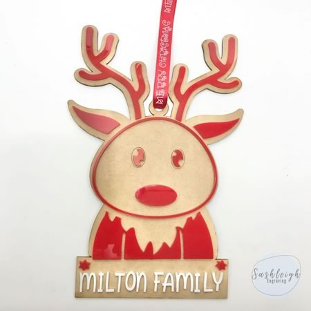 Reindeer Family Door Hanger