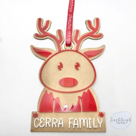 Door Hanger - Reindeer Family