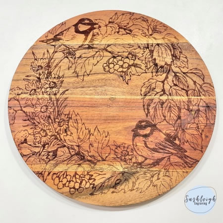 Chopping Board - Floral with Birds