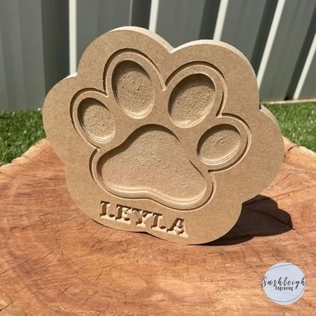 Paw Print with Name