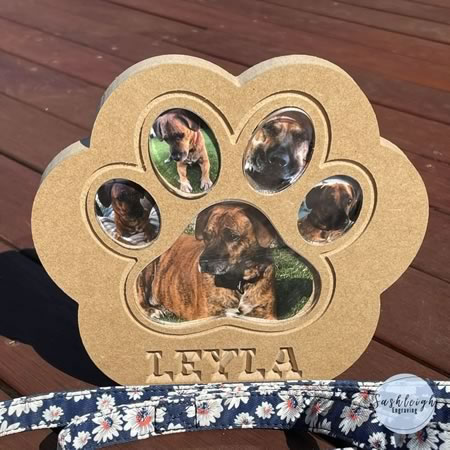 Paw Print with Name