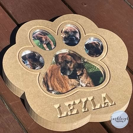 Paw Print with Name