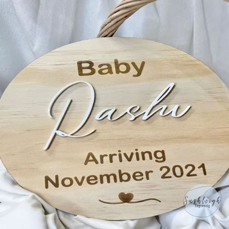 Personalised Baby Arriving Plaque