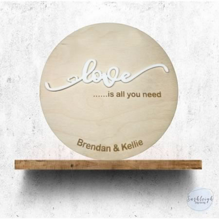 Love is all you need Plaque