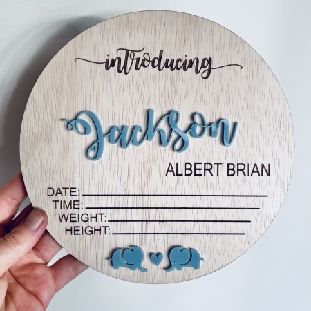 Custom Baby Birth Announcement Plaques