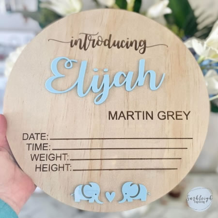 Custom Baby Birth Announcement Plaques