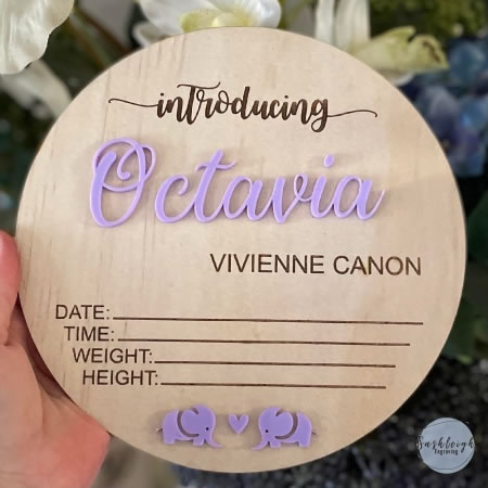 Custom Baby Birth Announcement Plaques