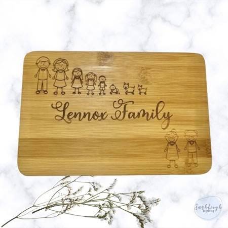 Chopping Board Mini - Stick Family