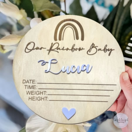 Rainbow Baby Announcement Disc