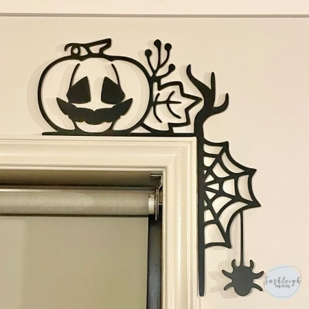 Halloween Door Trim - Pumpkin and Spider