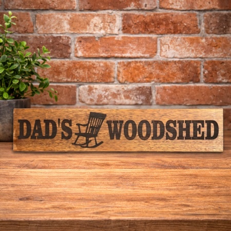 Personalised Workshed Sign – Custom Engraved Timber Plaque
